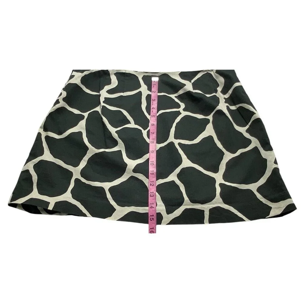 Lord & Taylor IDENTITY Women Side Zipper Lined Mini Skirt Sz 12 Black Ivory 20-6
